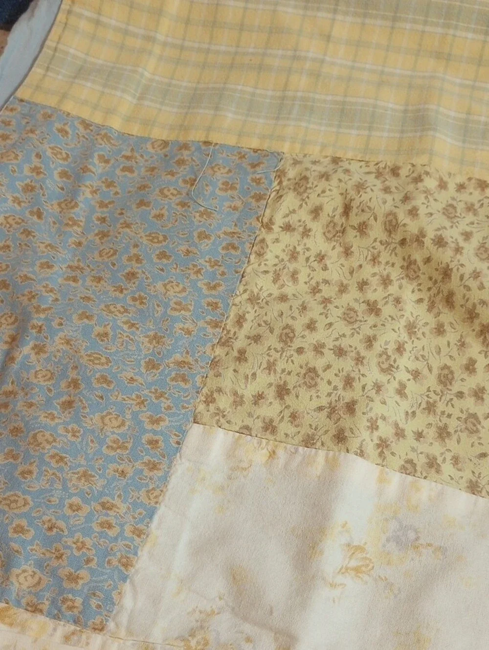 April Cornell  2000 Yellow Floral Pillow Shams and Quilted Blanket Vintage